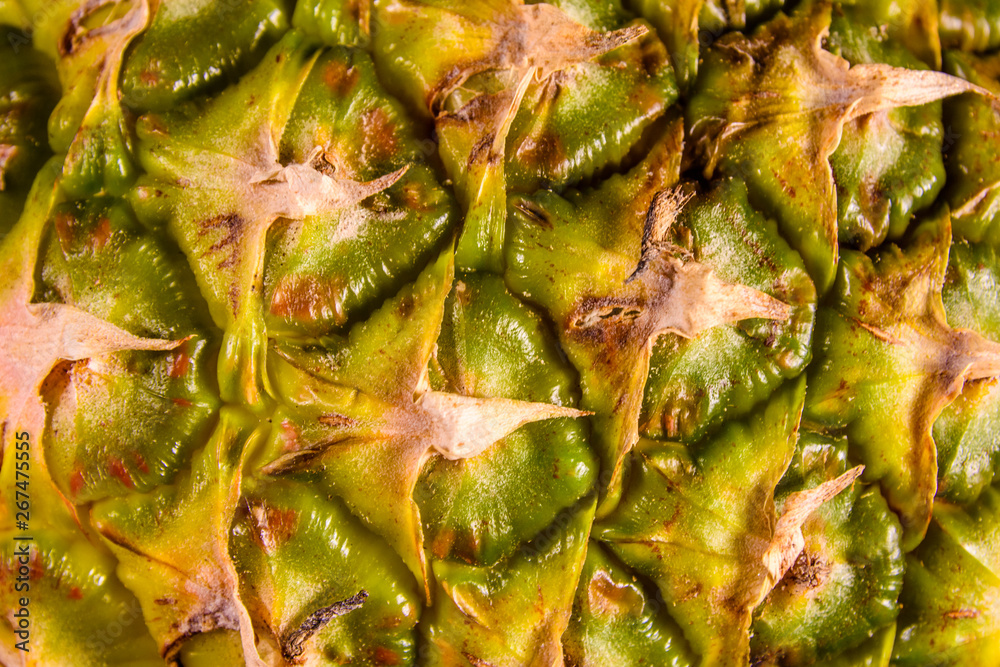 Texture of the ripe pineapple for background Texture of the ripe pineapple for background