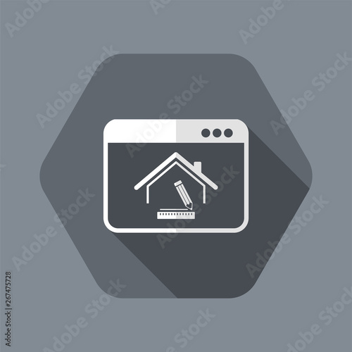 Interior design home - Vector icon for computer website or application