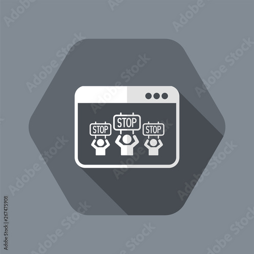 Stop crowd - Vector icon for computer website or application