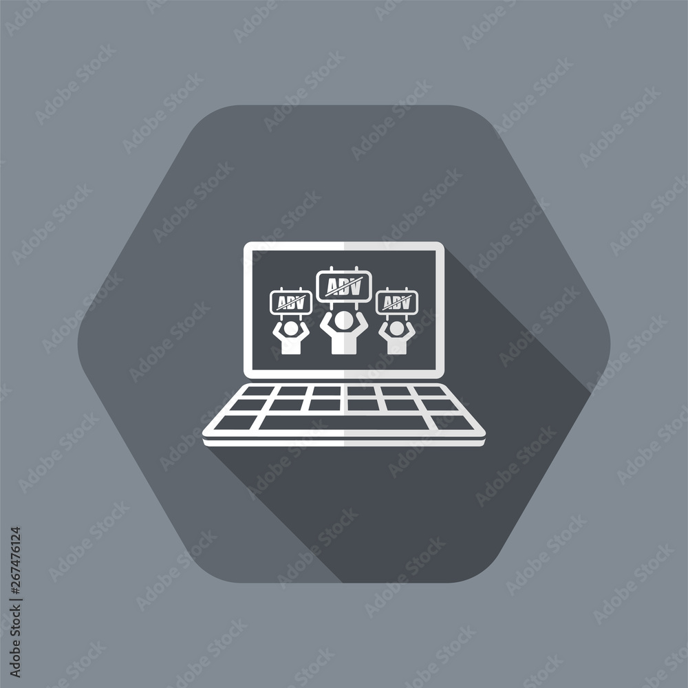 Adv block - Vector icon for computer website or application Adv block - Vector icon for computer website or application