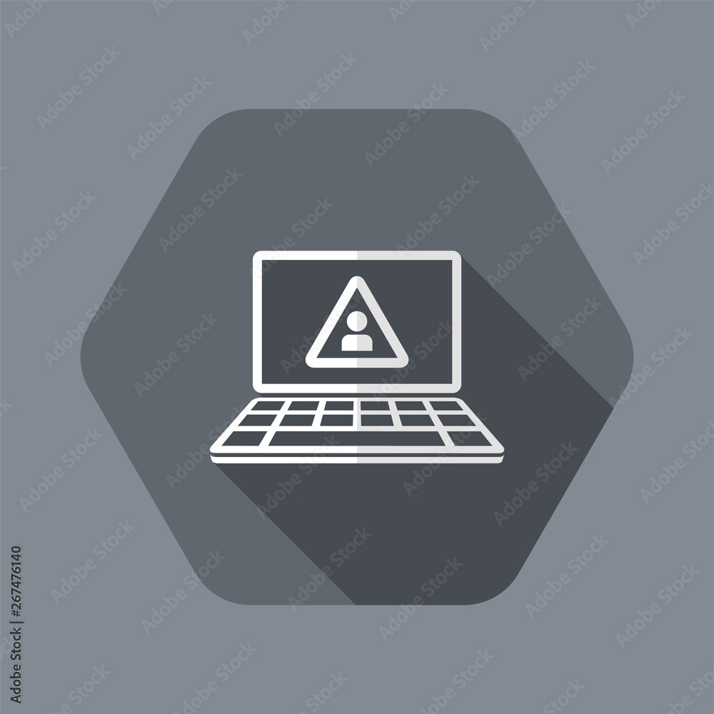 Privacy alert - Vector icon for computer website or application Privacy alert - Vector icon for computer website or application