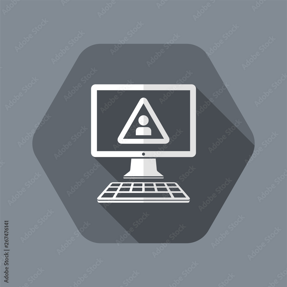 Privacy alert - Vector icon for computer website or application Privacy alert - Vector icon for computer website or application