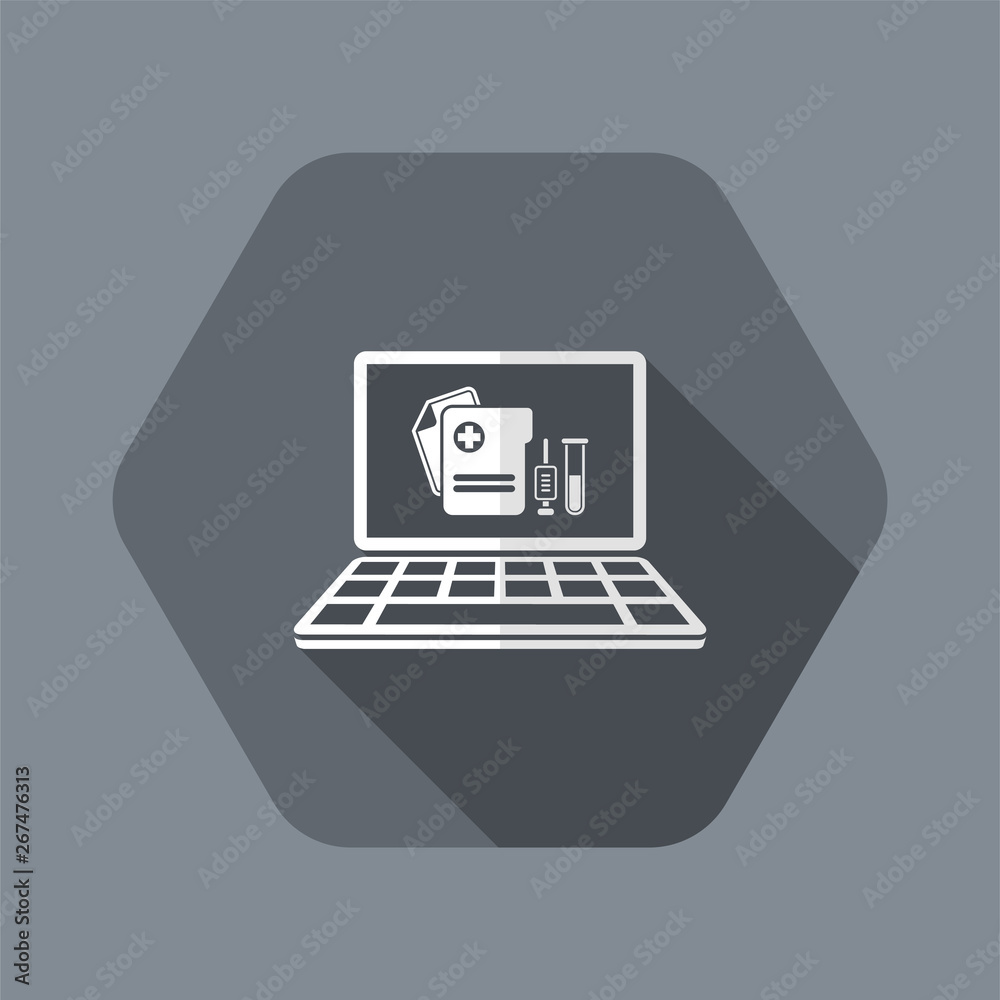 Medical digital page - Vector icon for computer website or application Medical digital page - Vector icon for computer website or application