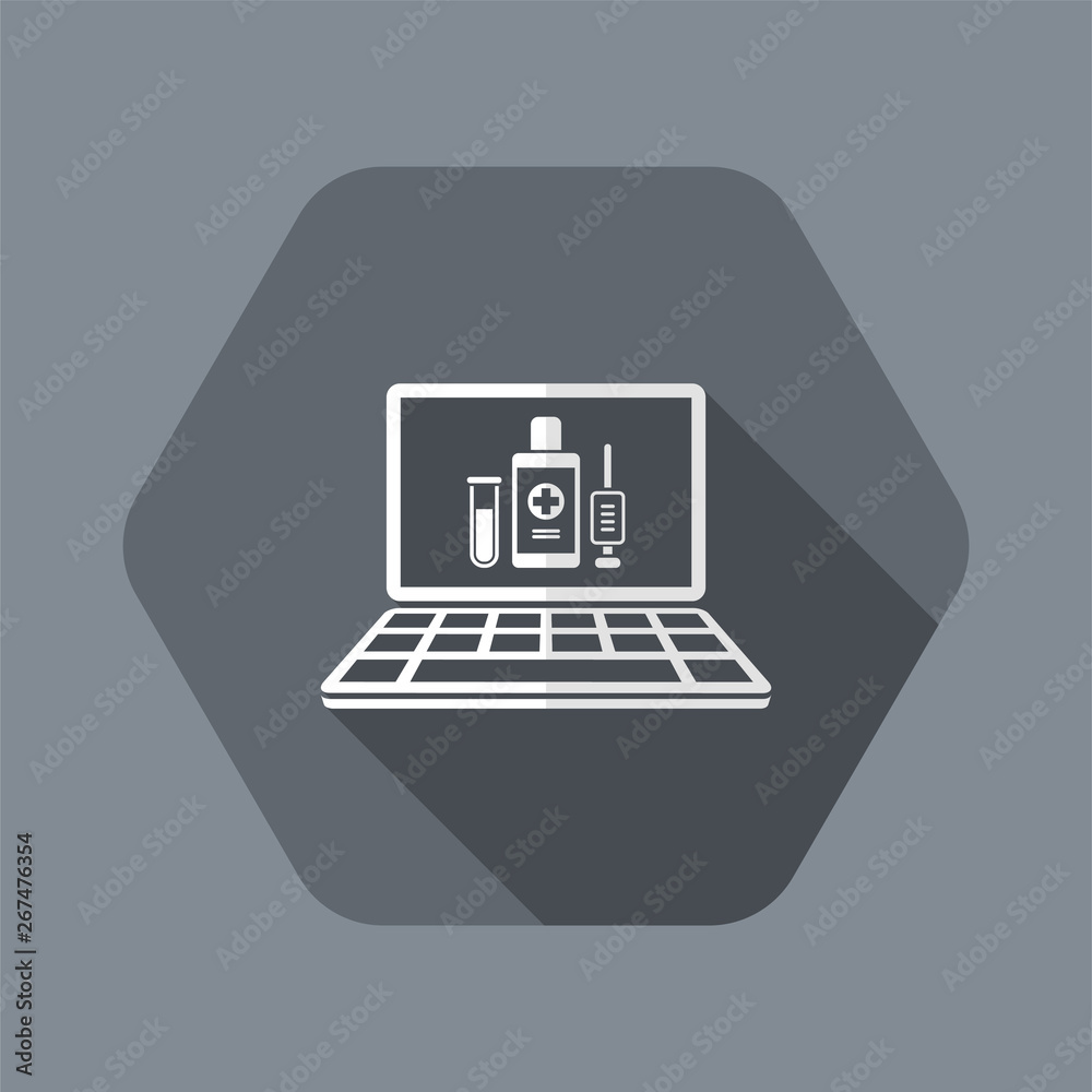 Medical digital page - Vector icon for computer website or application Medical digital page - Vector icon for computer website or application