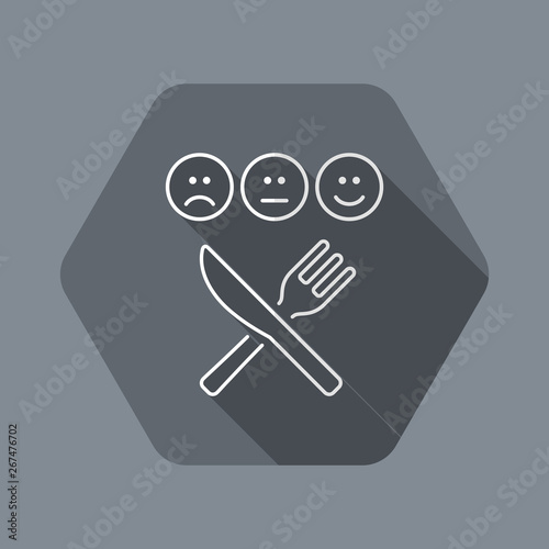 Restaurant rating icon - Thin series