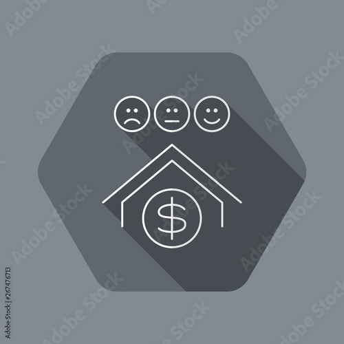 Bank rating icon - Thin series