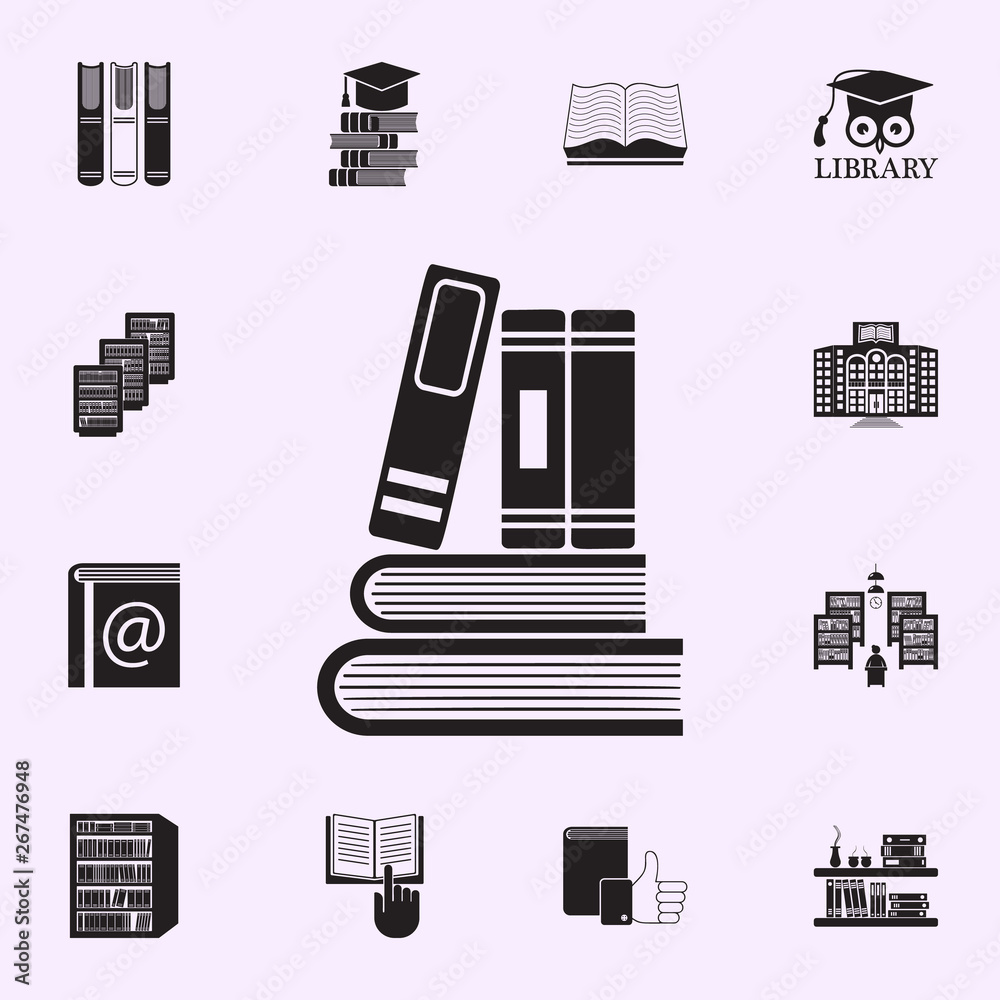 pile of books icon. Library icons universal set for web and mobile