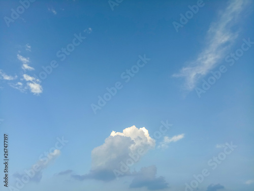 Altocumulus clouds on beautiful blue sky cloudy background
