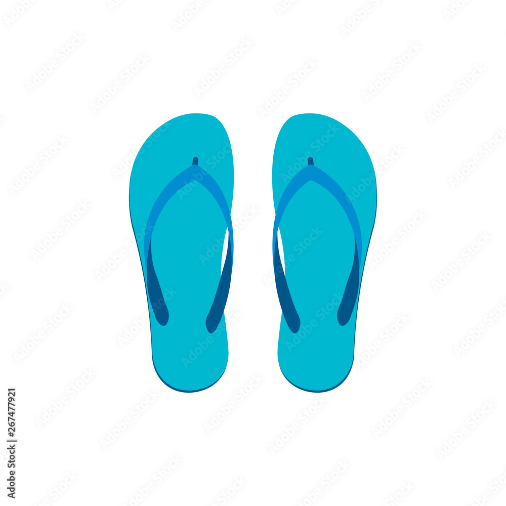 Slippers. Flipflops. Vector illustration. Isolated. Slippers. Flipflops. Vector illustration. Isolated.