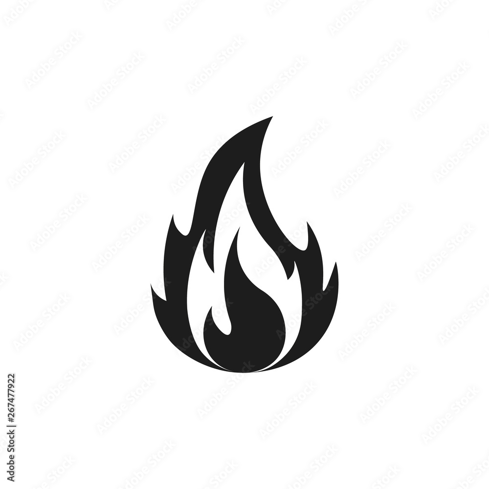 Fire flame icon. Vector. Isolated. Fire flame icon. Vector. Isolated.