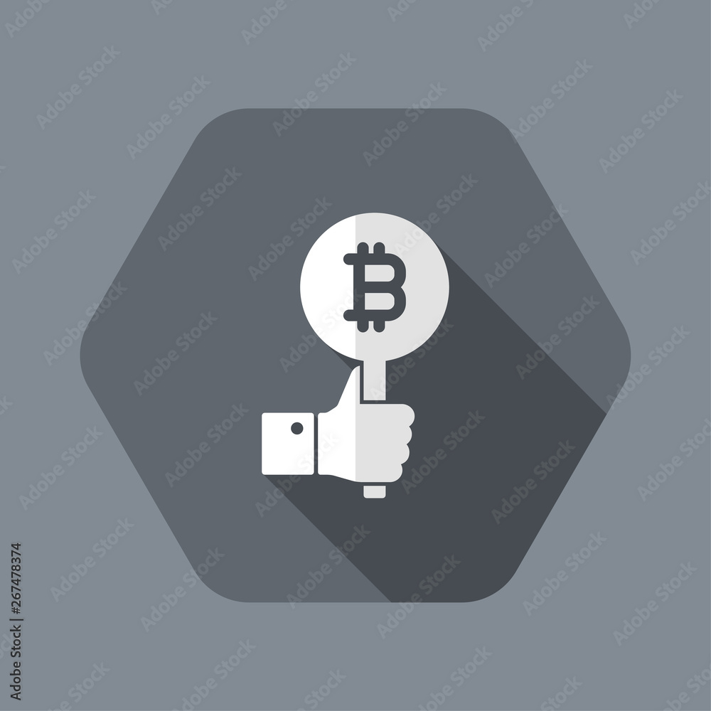 Fototapeta premium Bitcoin offer concept icon