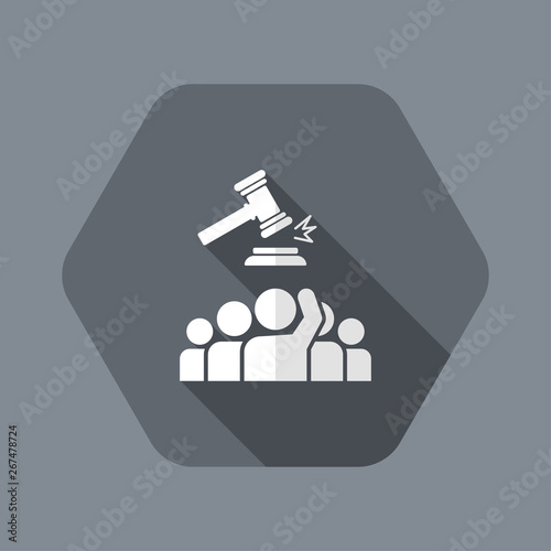 Auction adjudgement concept icon