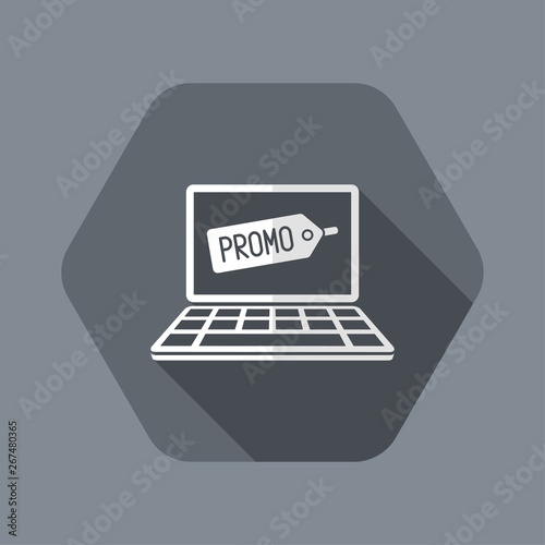 Promo online concept icon