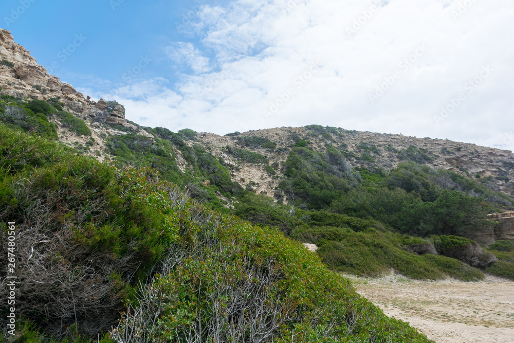 Fototapeta premium Beautiful Landscape of mountains and valleys in Rhodes