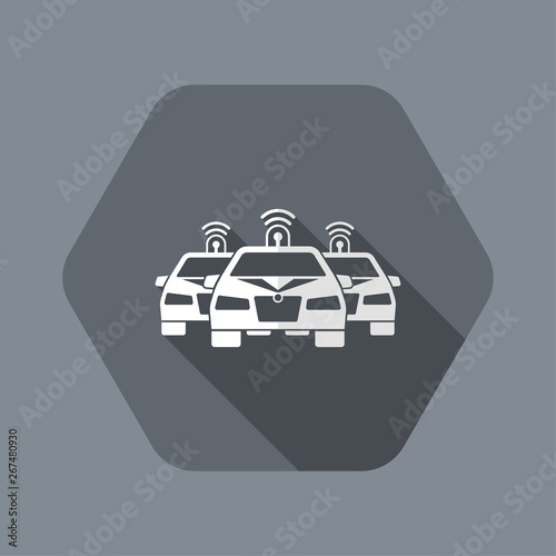 Police cars concept icon