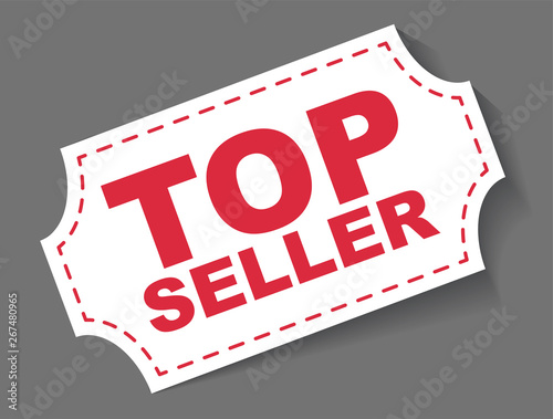 red vector banner top seller