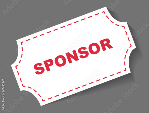red vector banner sponsor