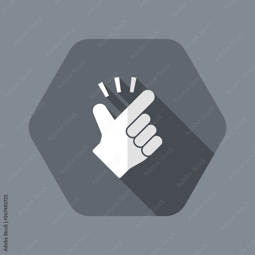 Fototapeta premium Snapping gesture hand icon