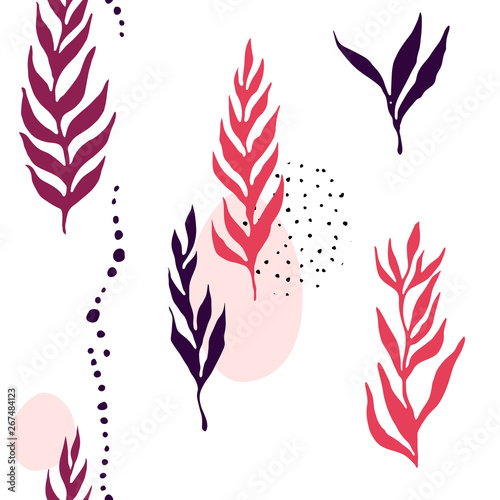 Coral reef seamless pattern.