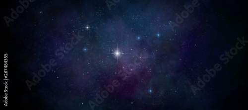 Universe filled with stars, nebula and galaxy © Eva Kali