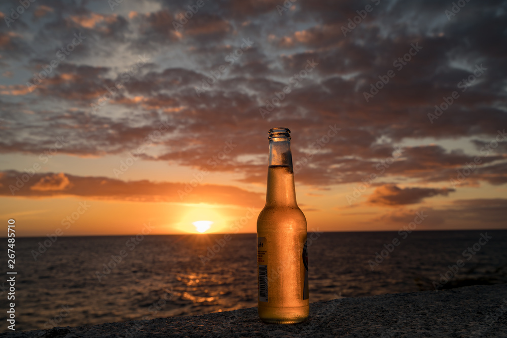 Cocktails at sunset Views around the Caribbean Island of Curacao Cocktails at sunset Views around the Caribbean Island of Curacao