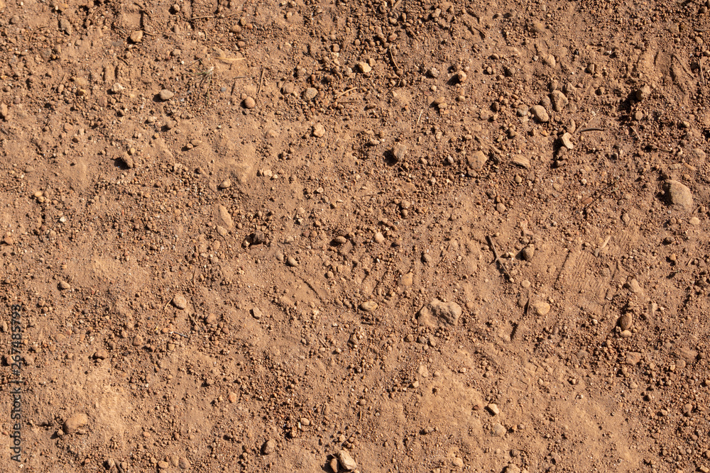 texture of sand, dirt, birds eye view on surface, background, use as texture
