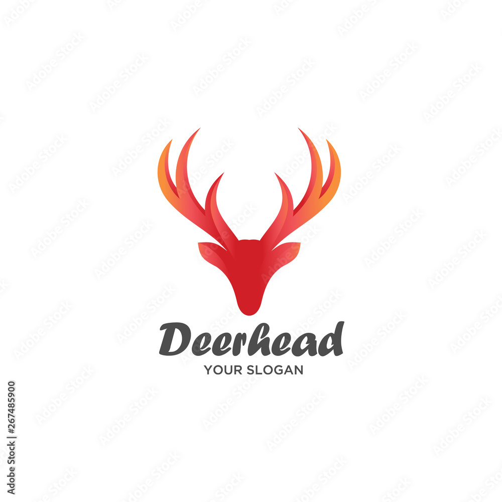 red deer head logo red deer head logo