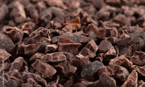 Background of Raw Chocolate NIbs