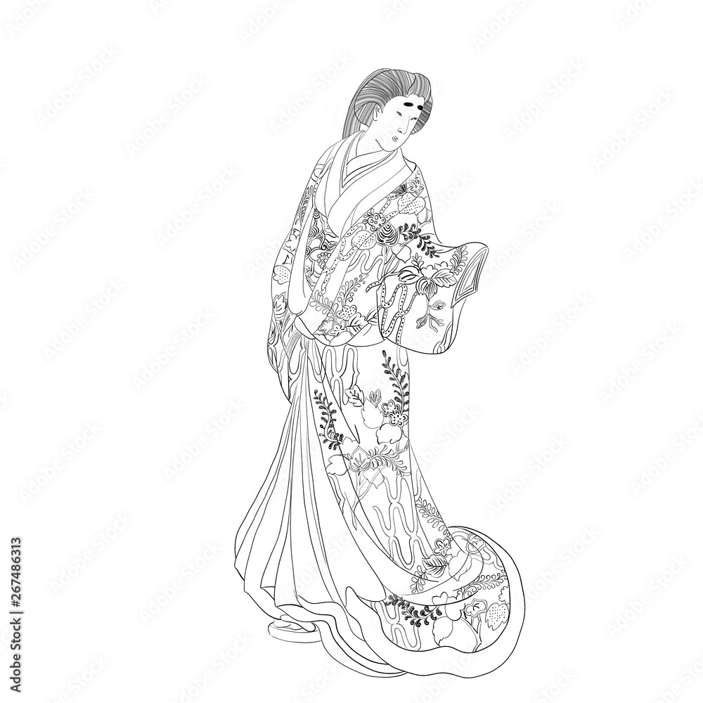 japanese colouring page japanese colouring page