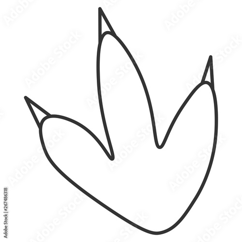 Dinosaur footprint contour