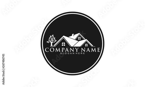 Home property silhouette logo