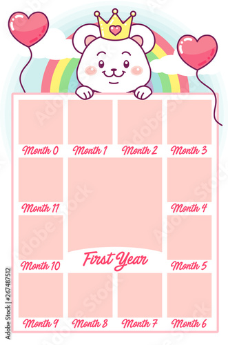 Baby girl, first photo collection