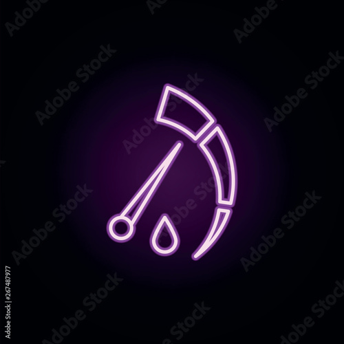 car oil level neon icon. Elements of auto workshop set. Simple icon for websites, web design, mobile app, info graphics