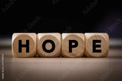 Wooden Blocks With Hope Text