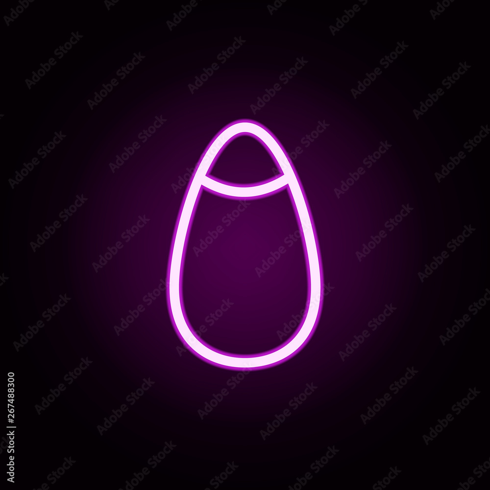 nuts neon icon. Elements of autumn set. Simple icon for websites, web design, mobile app, info graphics
