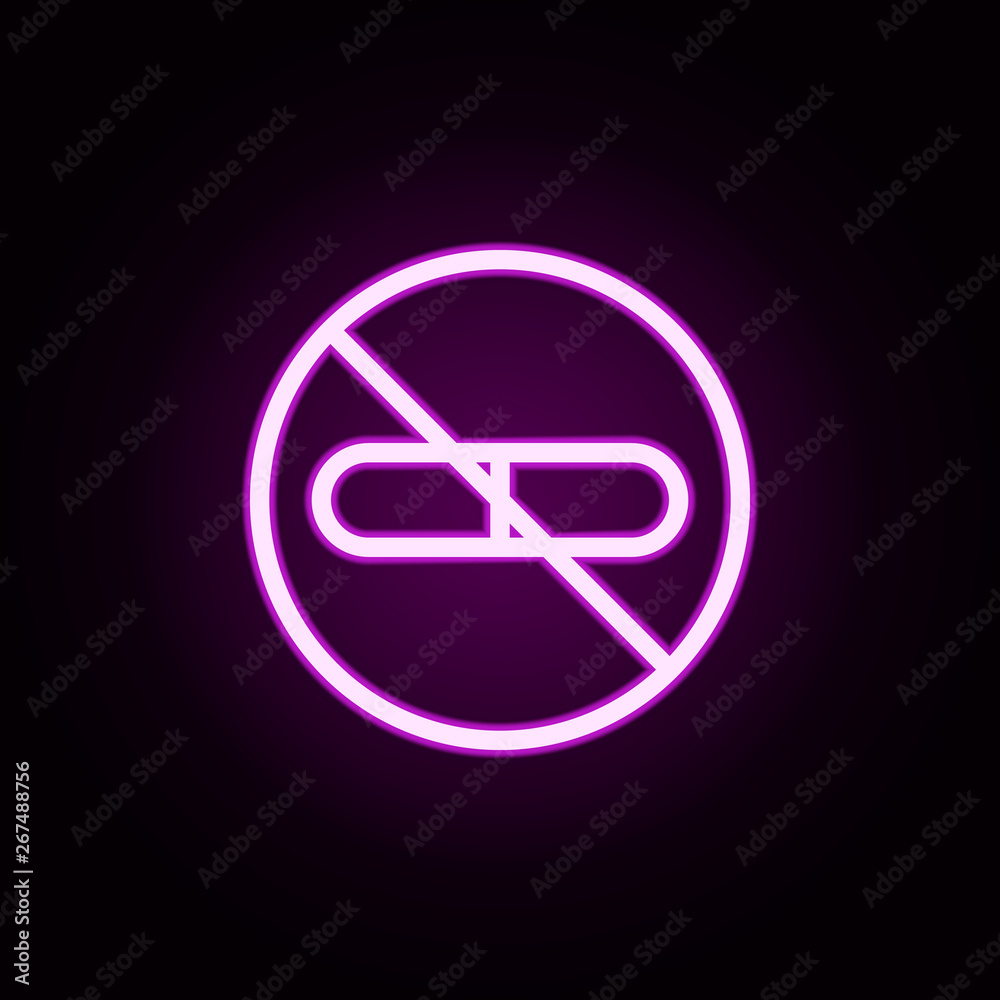 taboos prohibition neon icon. Elements of ban set. Simple icon for websites, web design, mobile app, info graphics taboos prohibition neon icon. Elements of ban set. Simple icon for websites, web design, mobile app, info graphics