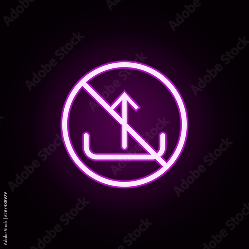 ban downloading neon icon. Elements of ban set. Simple icon for websites, web design, mobile app, info graphics