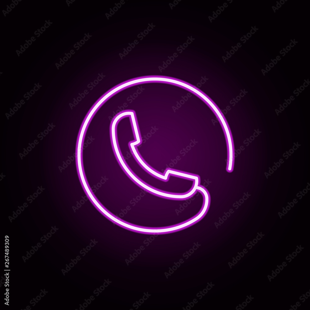 handset phone call neon icon. Elements of e-commerce set. Simple icon for websites, web design, mobile app, info graphics handset phone call neon icon. Elements of e-commerce set. Simple icon for websites, web design, mobile app, info graphics