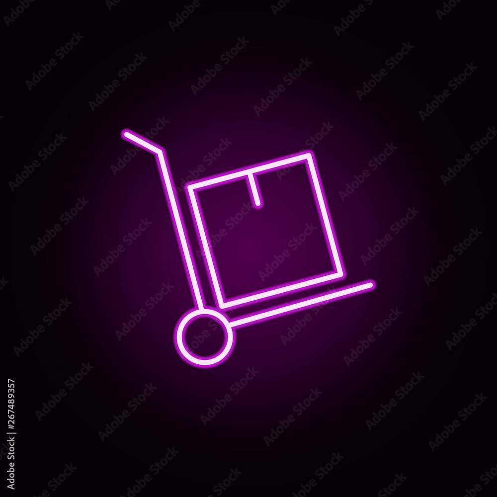 trolley goods neon icon. Elements of e-commerce set. Simple icon for websites, web design, mobile app, info graphics trolley goods neon icon. Elements of e-commerce set. Simple icon for websites, web design, mobile app, info graphics