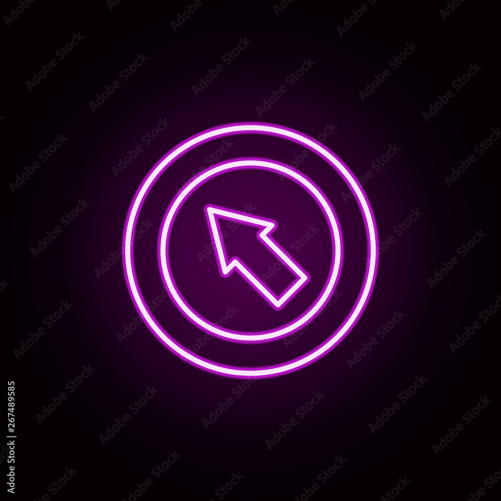 arrow neon icon. Elements of education set. Simple icon for websites, web design, mobile app, info graphics arrow neon icon. Elements of education set. Simple icon for websites, web design, mobile app, info graphics