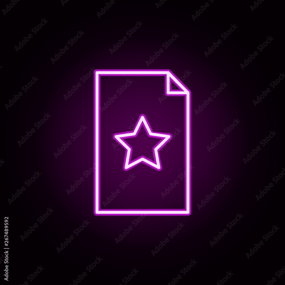 paper star neon icon. Elements of education set. Simple icon for websites, web design, mobile app, info graphics paper star neon icon. Elements of education set. Simple icon for websites, web design, mobile app, info graphics
