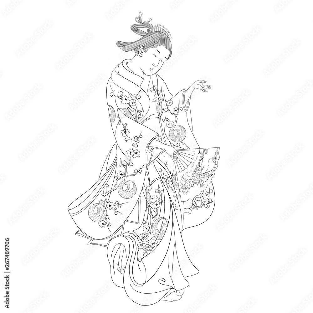 japanese colouring page japanese colouring page