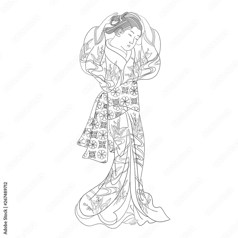 japanese colouring page japanese colouring page