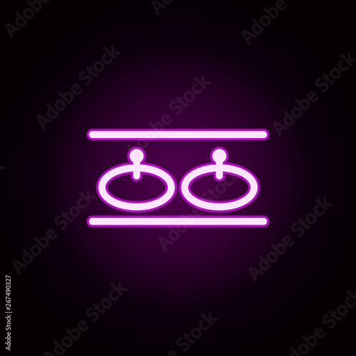 washbasin neon icon. Elements of furnitures set. Simple icon for websites, web design, mobile app, info graphics