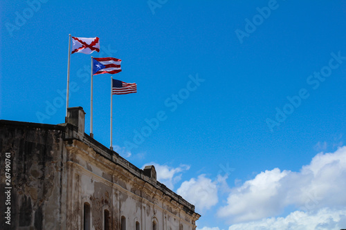 Historical Flags of Spain Puerto Rico and United States