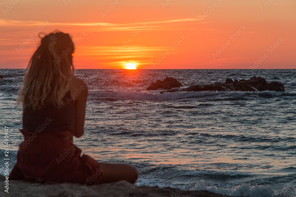 Couché de soleil sur la plage de la Punta Zicatela, Puerto Escondido, Oaxaca, Mexique. Couché de soleil sur la plage de la Punta Zicatela, Puerto Escondido, Oaxaca, Mexique.