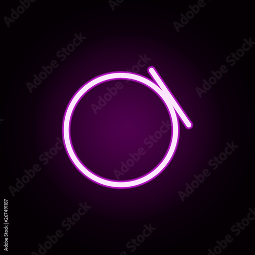 low heat neon icon. Elements of laundry set. Simple icon for websites, web design, mobile app, info graphics