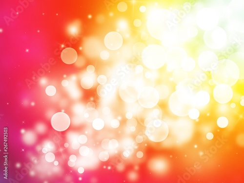 Gold and Pink sparkle rays lights with bokeh elegant abstract background. Dust sparks background.