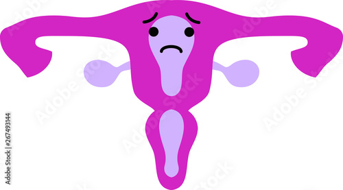 Illustration of a cute uterus