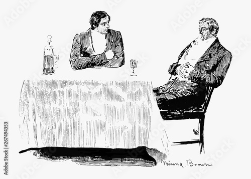Gentlemen drinking together
